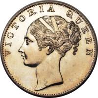 () Монета Индия 1840 год 1  ""   Биметалл (Серебро - Ниобиум)  UNC
