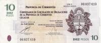 (№2001P-S2394 F) Банкнота Аргентина 2001 год "10 Pesos"