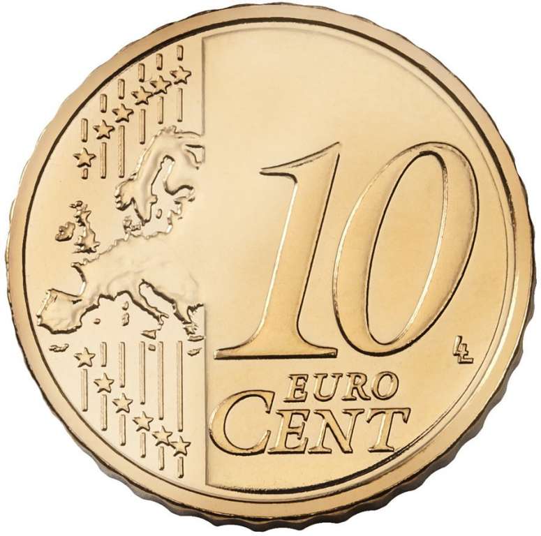 2017 Монета Литва 2017 год 10 евроцентов  Латунь  UNC