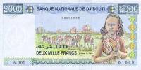 (№1997P-40) Банкнота Джибути 1997 год "2,000 Francs"