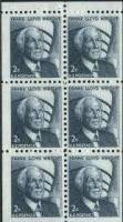 Лист марок США 1966 год "Фрэнк Ллойд Райт", Гашеный