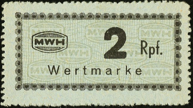 (№2017) Банкнота Германия (Без даты) 2 Reichspfennig&quot;