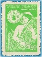 (1982-002) Марка Вьетнам "Урожай риса"  зеленая  Всемирный день продовольствия III Θ