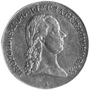 (№1790km2098) Монета Австрия 1790 год frac12; Thaler