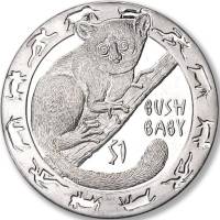 () Монета Сьерра-Леоне 2008 год 1  ""   Медь-Никель  UNC