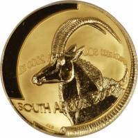 (№2000km260) Монета Южная Африка 2000 год frac12; Ounce (Натура - Соболиные Антилопы)