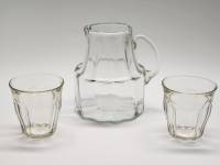Графин (кувшин ваза с ручкой) и 2 стакана стекло