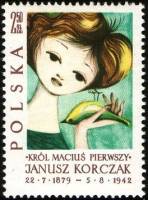 (1962-085.1) Марка Польша "Матиуш I и мертвая канарейка"   20 лет со дня смерти Я. Корчака III O