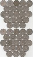 1935-1957 20 копеек 21 штука Набор монет СССР 1935-1946 1948 1949 1951-1957   VF