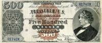(№1880P-319a.2) Банкнота США 1880 год "500 Silver Dollars" (Подписи: Bruce  Gilfillan)