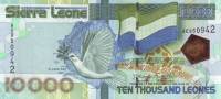  Банкнота Сьерра-Леоне 2007 год 10 000     UNC