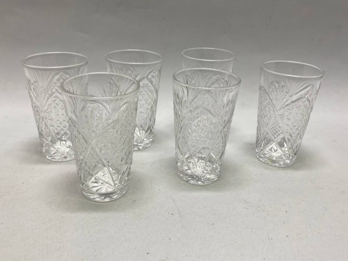 Стопки высокие хрусталь СССР, 6 шт
