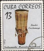 (1972-075) Марка Куба "Бонхо"    Народные музыкальные инструменты III Θ