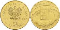 (172) Монета Польша 2009 год 2 злотых "Выборы 4 июня 1989 года"  Латунь  UNC