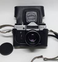 Зеркальный фотоаппарат "Зенит-ЕТ", объектив Гелиос-44-2, БЕЛомо, 1982-1992, СССР (сост. отл)