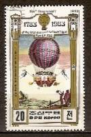 (1982-114) Марка Северная Корея "Воздушный шар (2)"   200 лет авиации III O
