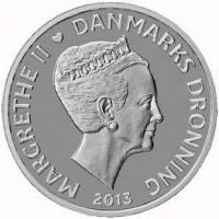 (№2013km961) Монета Дания 2013 год 500 Kroner (Оле Rřmer, скорость света)