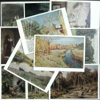 Набор открыток "Живопись. ИЗОГИЗ. Гос. Третьяковская галлерея", 18  шт., 50-е г.