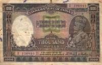 (№1928P-12f) Банкнота Индия 1928 год "1,000 Rupees"