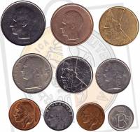 (1951-1993, 10 монет) Набор монет Бельгия 1951-1993 год    VF