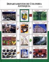 (№2008-2503) Лист марок Колумбия 2008 год "Департамент Колумбия Антьокия", Гашеный