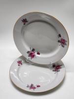 Тарелки 2 шт Дулево столовые обеденные розы диаметр 24 см