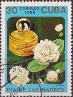 (1989-042) Марка Куба "Жасмин"    Цветы и парфюмерия III O