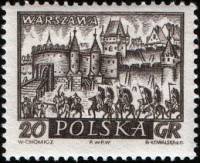 (1960-043) Марка Польша "Варшава"   Исторические города №1 II Θ