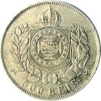 (№1867km472) Монета Бразилия 1867 год 500 Reacute;is