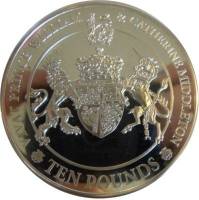 (№2011) Монета Тристан да Кунья 2011 год 10 Pounds (Принц Уильям и Кэтрин Миддлтон)