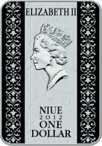2012 Монета Остров Ниуэ 2012 год 1 доллар Иоанн Кронштадский  Серебро Ag 925  PROOF