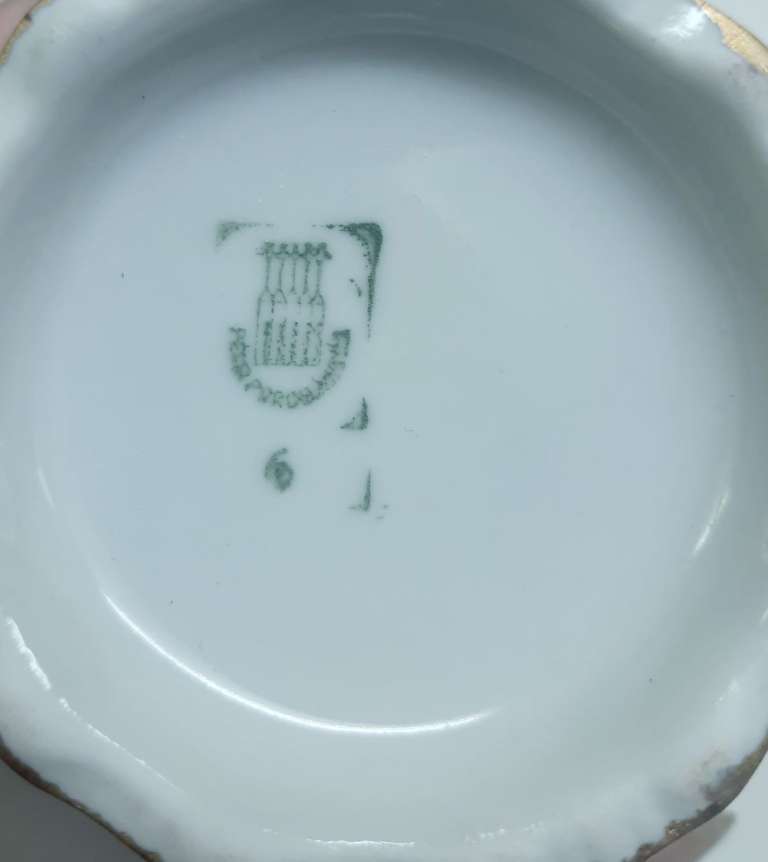 Чайный сервиз "Мейсенские цветы", 3 предмета, фарфор, Германия (сост. на фото)