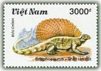 (1990-079) Марка Вьетнам "Эдафозавр"    Доисторические животные II Θ