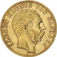 (№1874y183) Монета Германия (Альберт - Тип II) 1874 год 10 Mark (Альберт - Тип II)