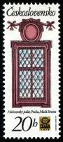 (1977-011) Марка Чехословакия "Окно в дворце Мичной" ,  III Θ