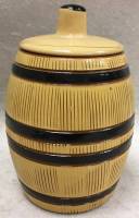 Горшок с крышкой "Бочонок", глина (сост. на фото)