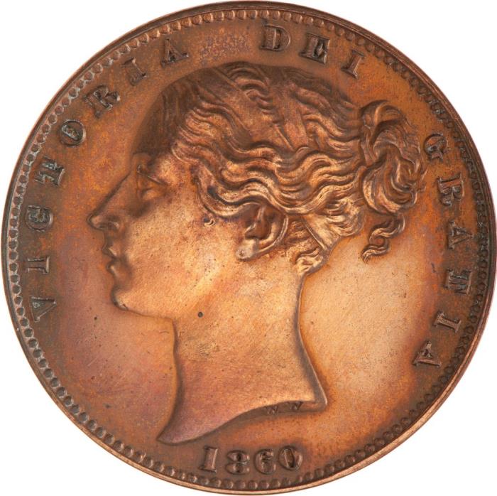 (№1839km12) Монета Остров Мэн 1839 год frac14; Penny (Фартинг)