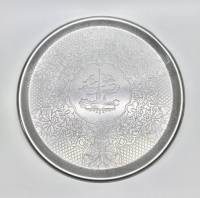 Поднос металл Ленинград, Штихельная гравировка, СССР