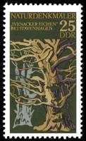 (1977-007) Марка Германия (ГДР) "Ивенакские дубы"    Памятники природы III Θ