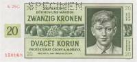 (№1944P-9bs.1) Банкнота 1944 год "20 Koruacute;n"