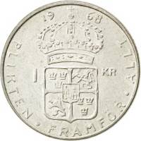() Монета Швеция 1968 год 1  ""   Медь-Никель  UNC