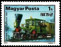 (1979-022) Марка Венгрия "Пионер, 1836"    Международная транспортная выставка, Гамбург - развитие ж