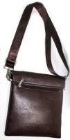 Сумка мужская "Catiroya" на ремне, Кожа, 1 отделение + карман, Коричневая
