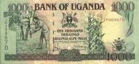 (,) Банкнота Уганда 1999 год 1 000 шиллингов    UNC