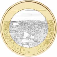 (061) Монета Финляндия 2018 год 5 евро "Парк Таммеркоски" 2. Диаметр 27,25 мм Биметалл  UNC