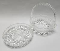 Набор конфетница и менажница стекло (сост. на фото)