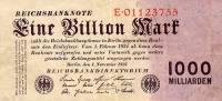 (№1923P-129/1) Банкнота Германия 1923 год "1,000,000,000,000 Mark"