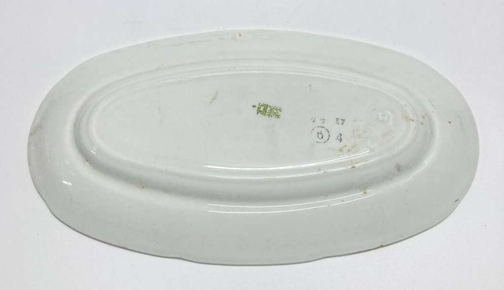 Селёдочница блюдо овальное, мейсенский букет, ЗИК Конаково, СССР