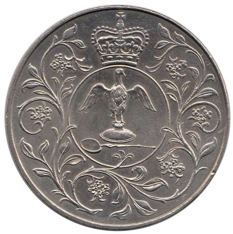(1977) Монета Великобритания 1977 год 25 нов пенсов &quot;Елизавета II 25 лет правления&quot;  Медь-Никель  UN