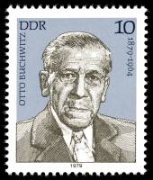 (1979-073) Марка Германия (ГДР) "Отто Бухвиц"    Деятели Рабочего движения III Θ